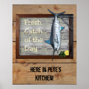 Fresh Catch of the Day (customisable) Poster