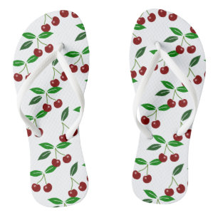 Fresh Cherry Seamless Pattern Jandals