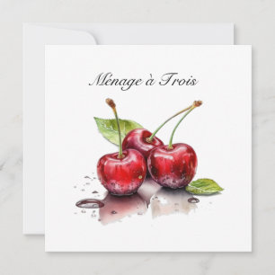 Fresh Cherry Trio in Watercolor, custom