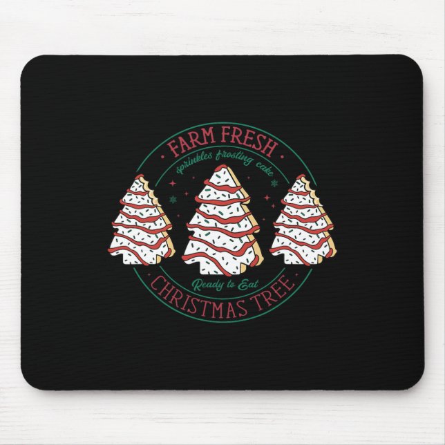 Fresh Christmas Tree Frosting Frosted Cake Debbie  Mouse Pad (Front)