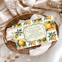Fresh Citrus Floral Baby Shower Books for Baby