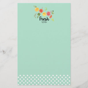Fresh -  Citrus Fruits in Watercolor Stationery