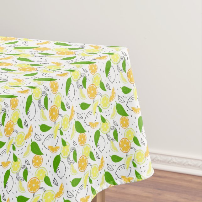 Fresh citrus fruits Lemon Orange Modern. Tablecloth (In Situ)