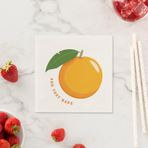 Fresh Citrus Inspired Table Tissues Ecru Cocktail Napkin