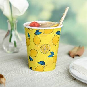 Fresh Citrus Lemon Paper Cups