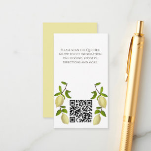 Fresh Citrus Painted Lemons Mediterranean Enclosure Card