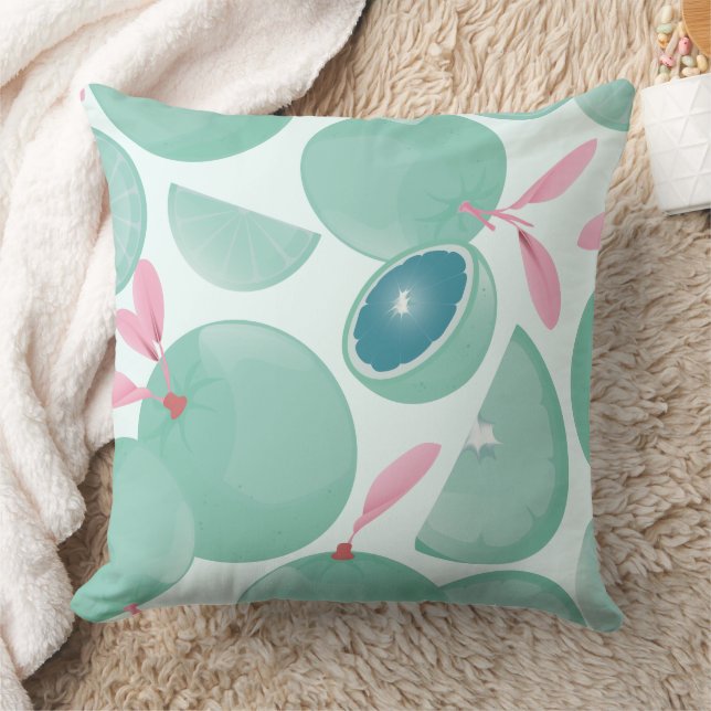 Fresh Citrus Slices Pattern Cushion (Blanket)