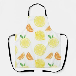 Fresh Citrus Slices Seamless Pattern Apron
