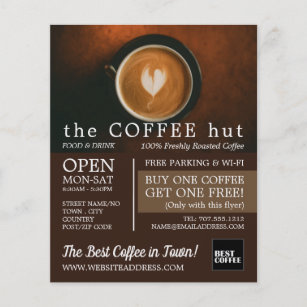 Fresh Coffee, Barista, Café, Coffeehouse Advert Flyer