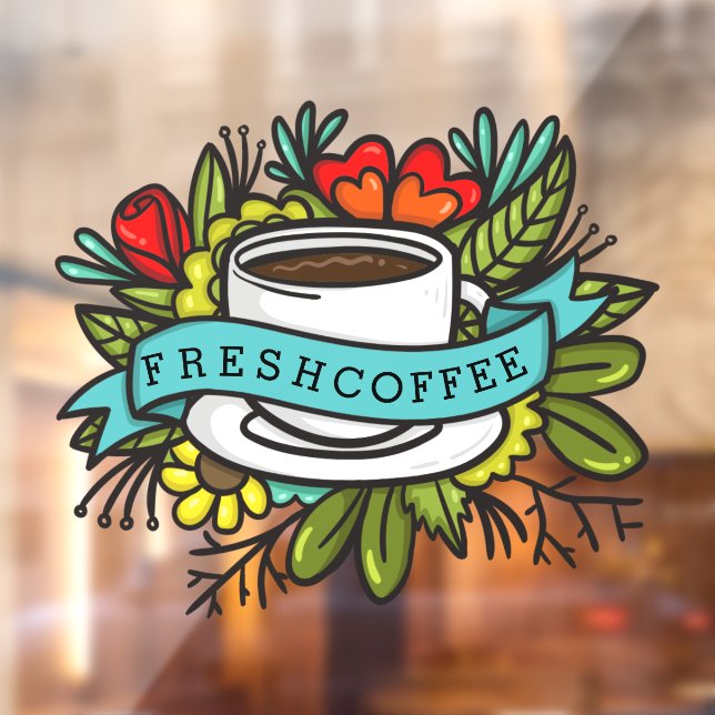 Fresh Coffee Floral Design Coffee Shop (Sheet 2)