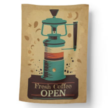 Fresh Coffee Open Vintage Personalised