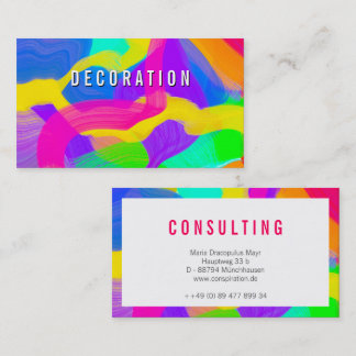 Fresh Colourful Colours Interior Design Business Card