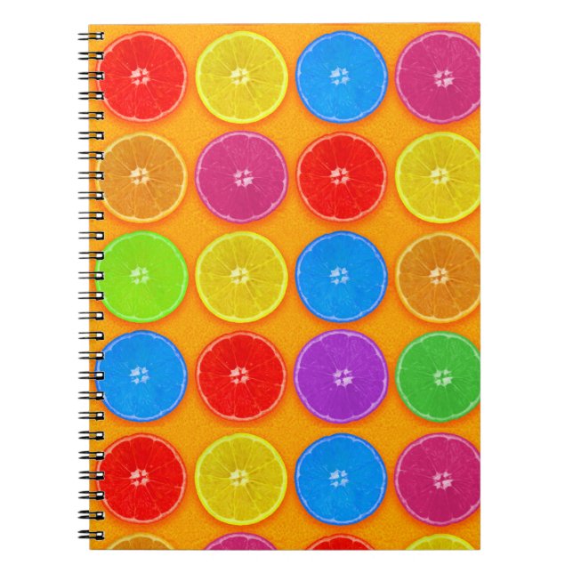 Fresh Colourful Orange Slices Spiral Notebook (Front)