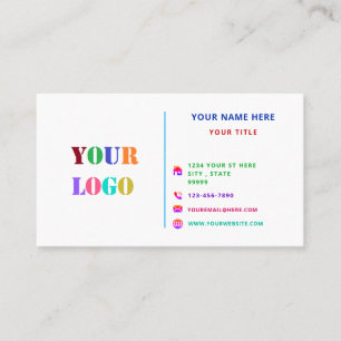 Fresh Colourful Personalised Professional Logo Inf Business Card