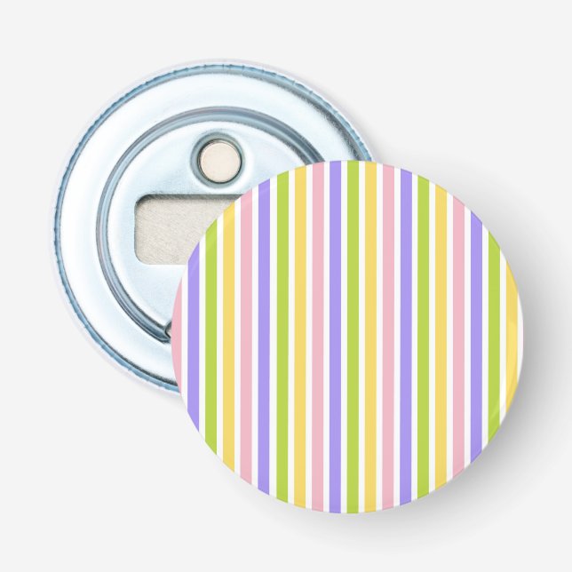 Fresh Colourful Striped Abstract Style Pattern Bottle Opener (Front)