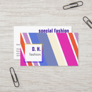Fresh Cool Fashion colours Business Card
