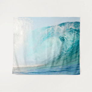 Fresh cool Pacific ocean blue wave breaking Tapestry