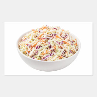 Fresh Creamy Coleslaw Salad Bowl Rectangular Sticker