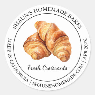 Fresh Croissant Baking Modern label
