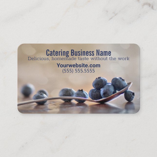 Fresh Custom Catering Business Cards (Front)