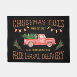 FRESH CUT CHRISTMAS TREES DOORMAT