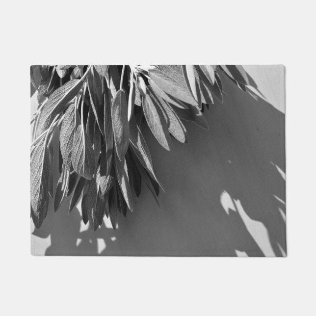 Fresh-cut Sage Grayscale Doormat (Front)