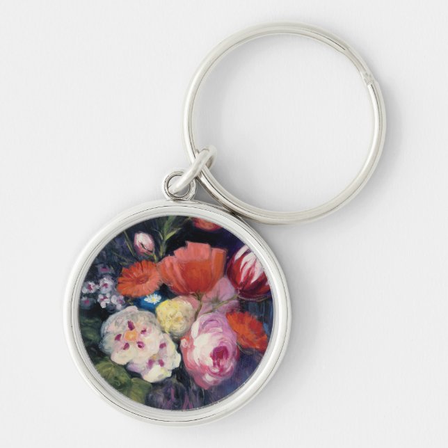 Fresh Cut Spring Flower Key Ring (Front)