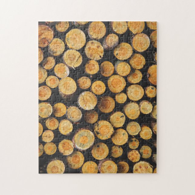 Fresh Cut Stack of Tree Logs Jigsaw Puzzle (Vertical)