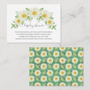Fresh Daisy Floral Baby Shower Gift Display Enclosure Card