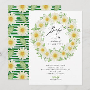 Fresh Daisy Floral Baby Shower Tea Invitation