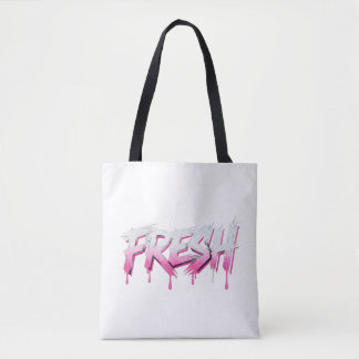 Fresh Dripping Pink Paint Graffiti Tote Bag
