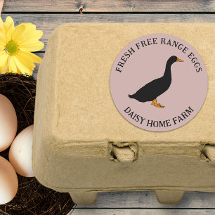 Fresh Duck Eggs Business Classic Round Sticker