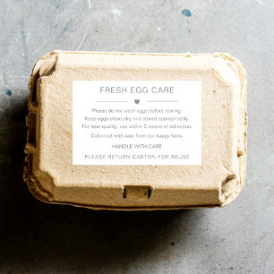 Fresh Egg Handling Storage Sticker Do Not Wash
