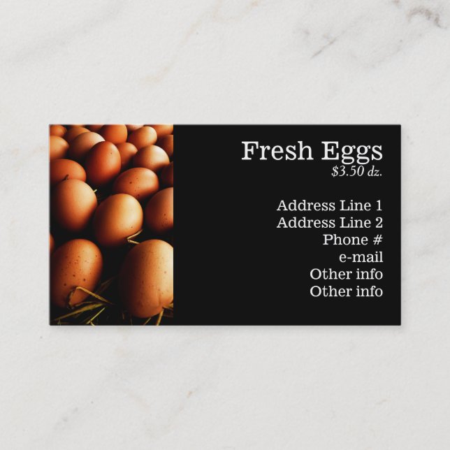 Fresh Eggs Business Cards (Front)