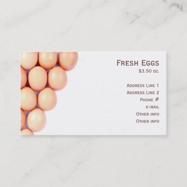 Fresh Eggs Business Cards (Front)