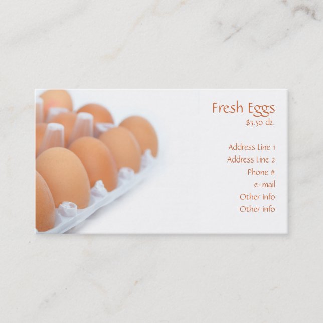 Fresh Eggs Business Cards (Front)