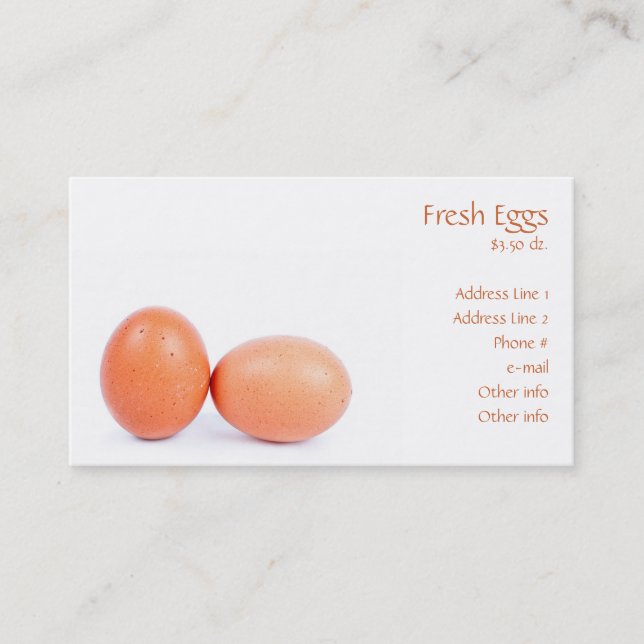 Fresh Eggs Business Cards (Front)