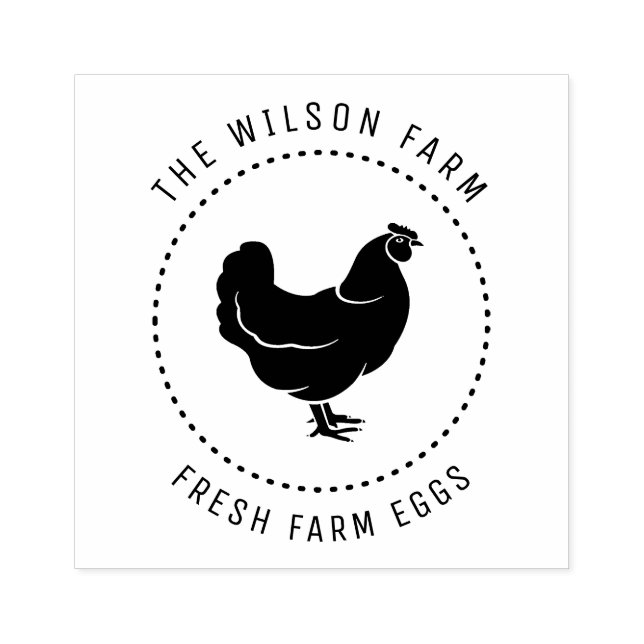 fresh eggs business rubber stamp (Imprint)