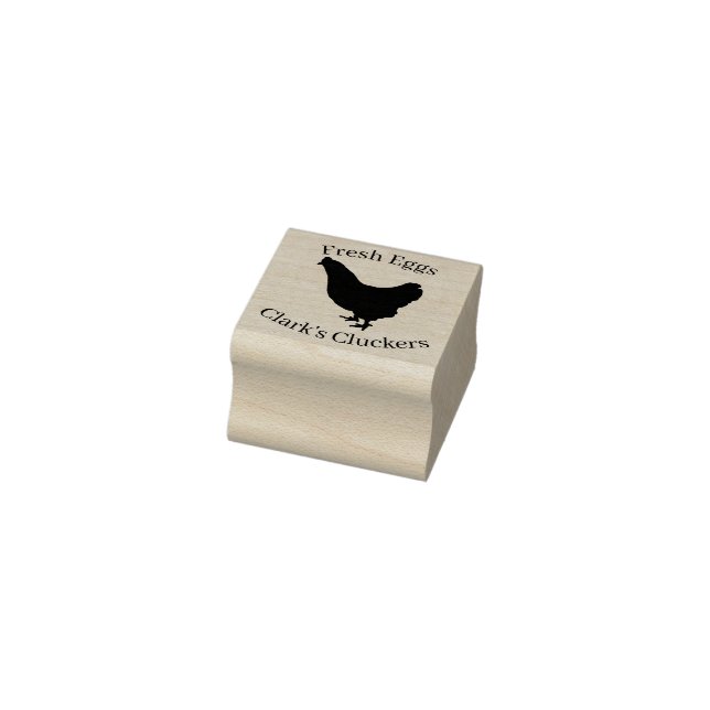 Fresh Eggs Clarks Black Chicken Hen Egg  Rubber Stamp (Stamp)