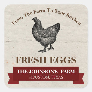 Fresh Eggs Custom Label Sticker