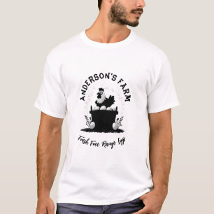 Fresh Eggs  Custom Rustic Family Farm Egg  T-Shirt