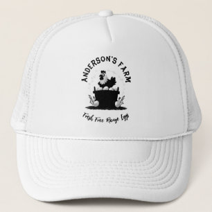Fresh Eggs Custom Rustic Family Farm Egg Trucker Hat
