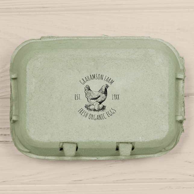 Fresh Eggs | Farmhouse Hen Self-inking Stamp (Creator Uploaded)