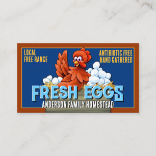 Fresh Eggs for sale. Farm. Organic.  Customizable Business Card