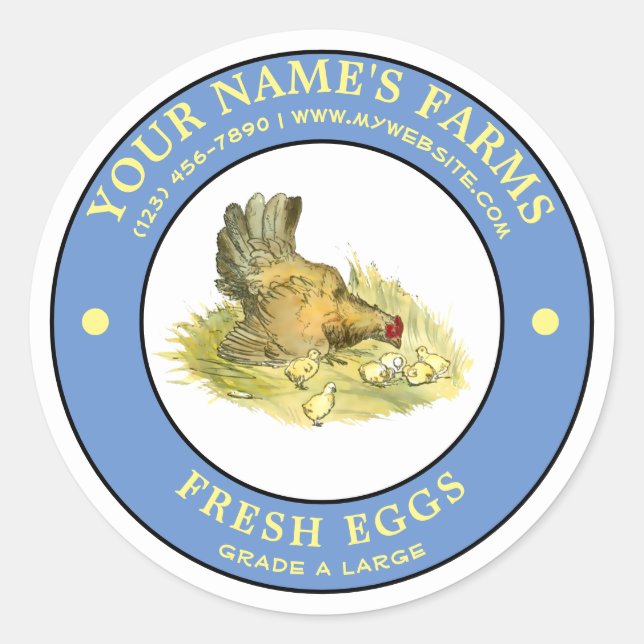 Fresh Eggs Label Template (Front)