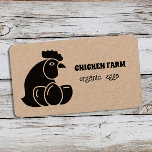 Fresh Eggs Organic Chicken Hen Farm Business Card