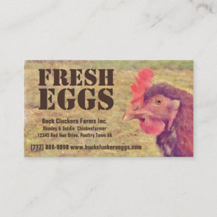 Fresh Eggs - Red hen Layer Chicken Business Card