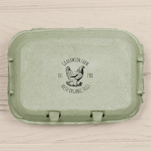 Fresh Eggs Rustic Hen Farm Rubber Stamp