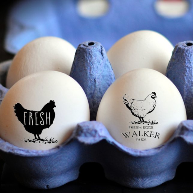 Fresh Eggs Vintage Personalized Egg Stamp (Creator Uploaded)