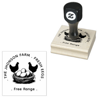 Fresh Eggs Your Name Chicken Hens Egg Stamp